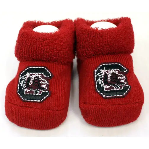 College Infant Booties USC/Clemson