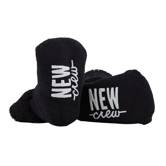 Stephan Baby Socks - New Crew - Black, 3-12 months