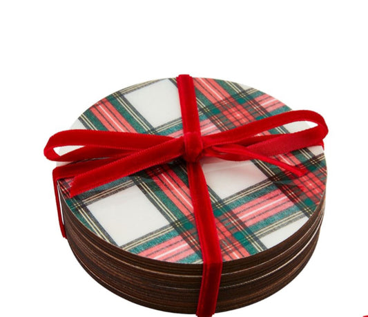 TARTAN LACQUER COASTER SETS