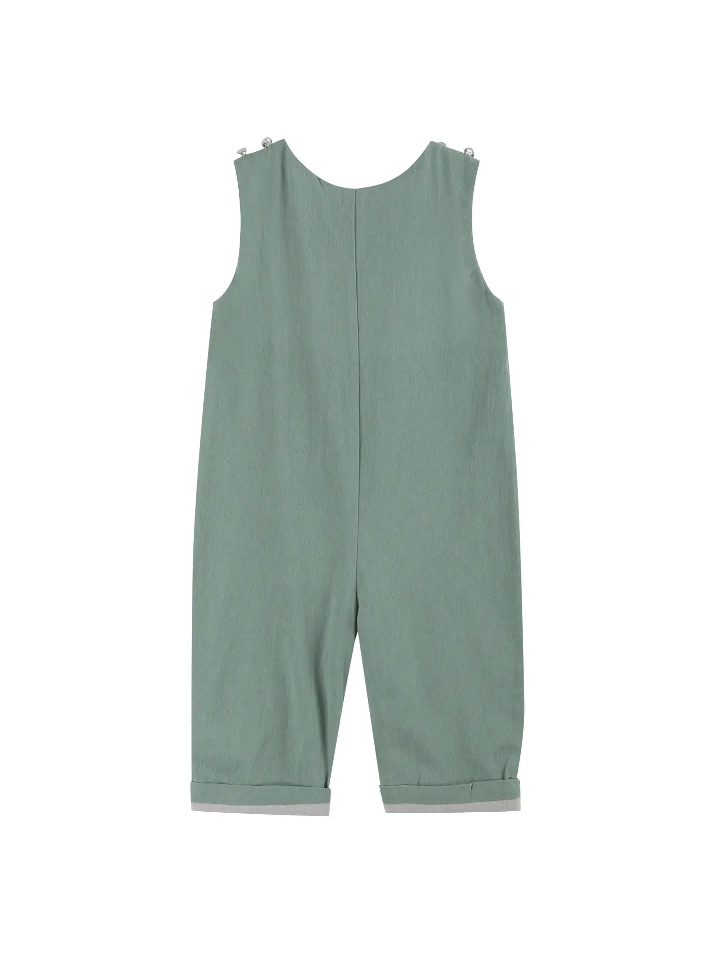 Sage Green Mallard Smocked Overalls