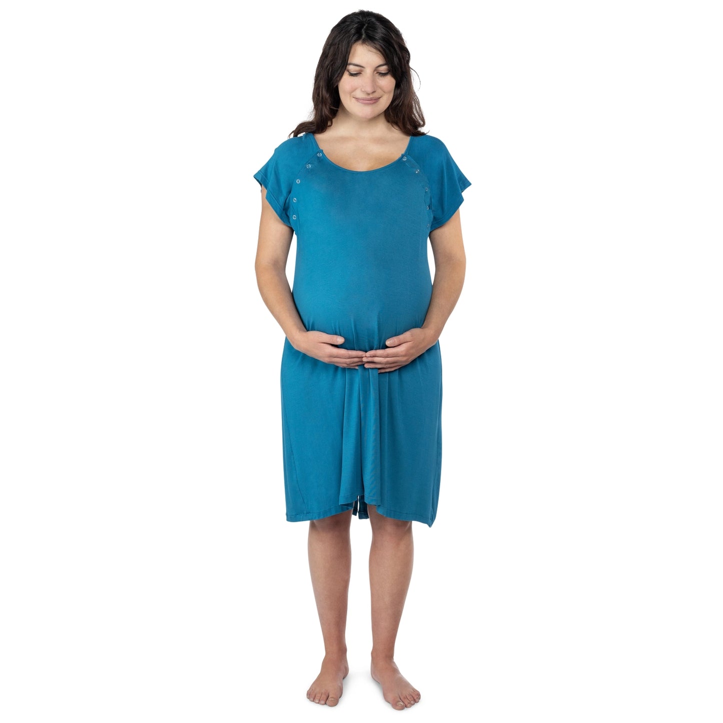 Blue Maternity Labor and Deliver/ Nursing Gown