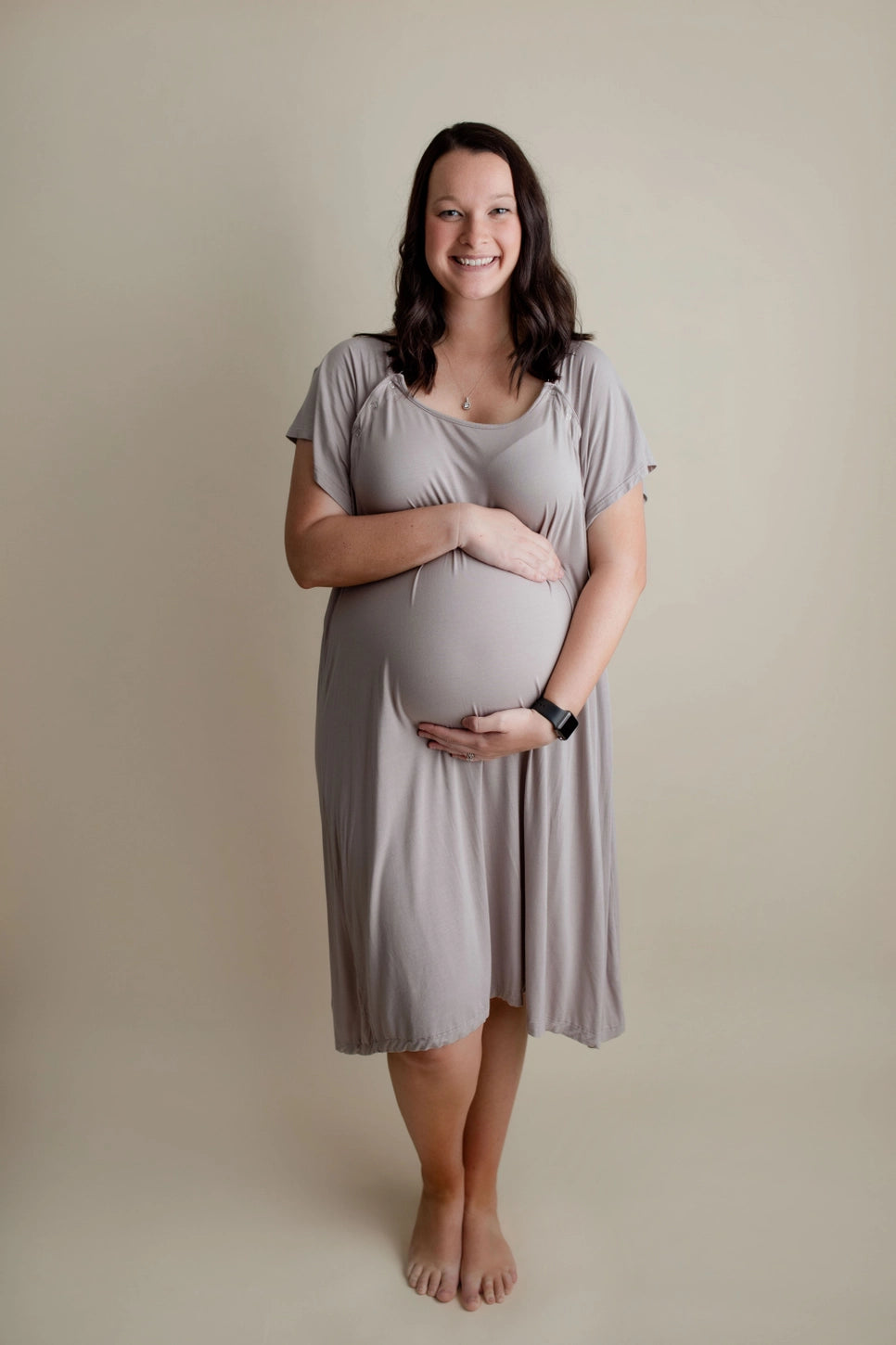 Harbor Mist Maternity Labor and Delivery/Nursing Gown