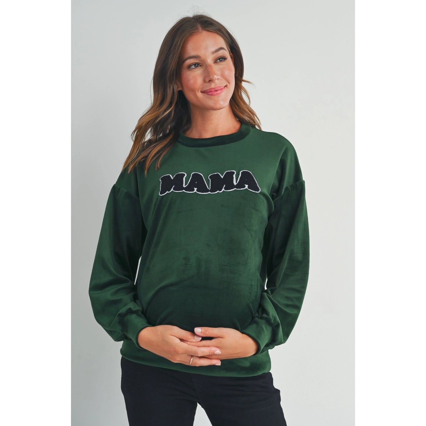 Velvet Mama Crewneck Maternity Sweatshirt