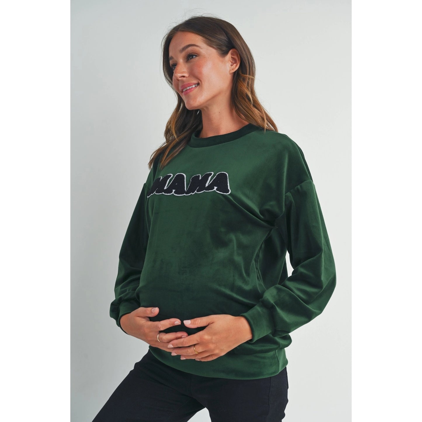 Velvet Mama Crewneck Maternity Sweatshirt