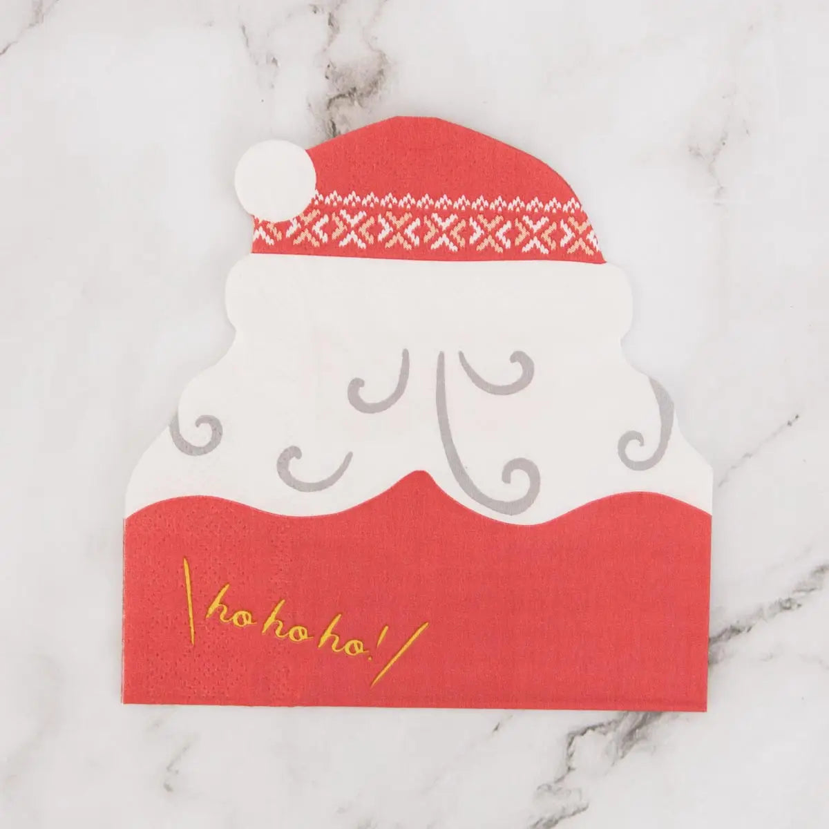 Santa Shaped Cocktail Napkins 5”