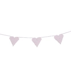 Stephan Baby Crochet Garland Pink Heart