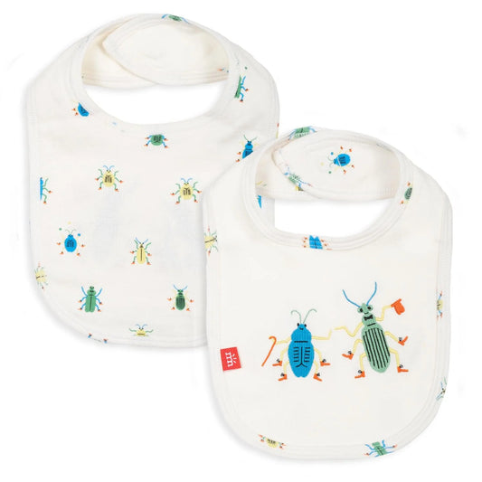 Magnetic Me just wing it organic cotton reversible magnetic bib